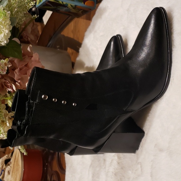 Vero Cuoio 41 black ankle boots leather Italian. - Picture 1 of 11
